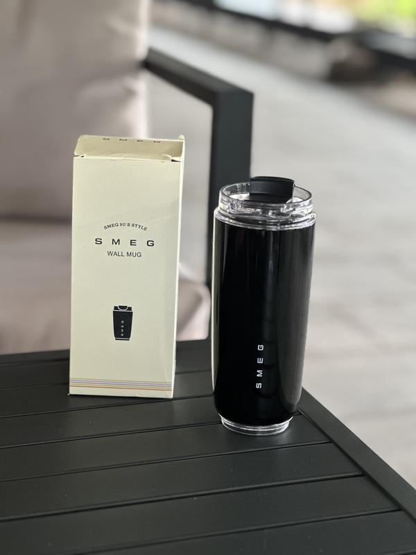 Stylish 420ml Smeg Coffee Mug Stainless Steel Travel Water Bottle Insulated Cup Drinkware Flasks Lid