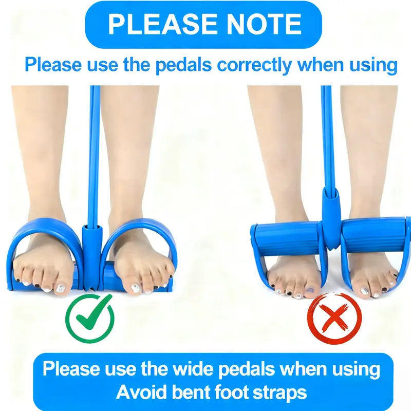 Multi-functional Pedal Resistance Band Trainer – Portable Foot Pedal Fitness Equipment for Home Gym Full Body Workout, Abdominal Training, Sit-ups, Yoga，Rehabilitation training