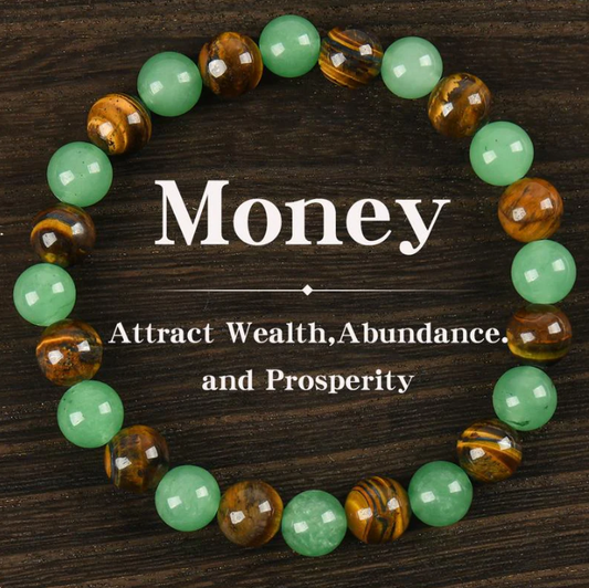 1pc Arpurraina Money Attraction Bracelet with Green Aventurine & Tiger Eye
